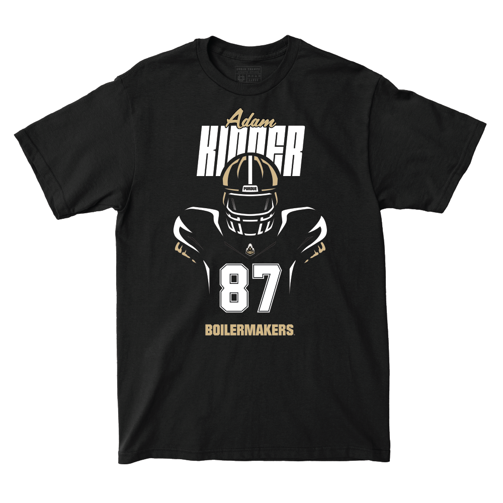 Silhouette Black Football Tee   - Adam Kidder