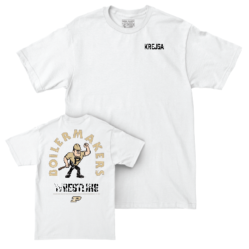 Wrestling White Mascot Comfort Colors Tee  - Wyatt Krejsa