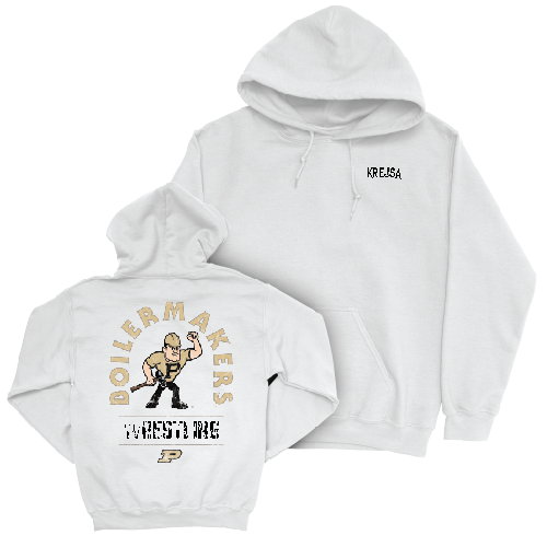 Wrestling White Mascot Hoodie  - Wyatt Krejsa