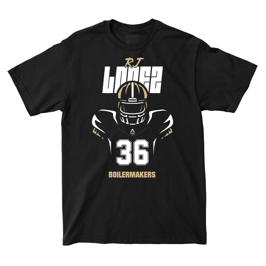 Silhouette Black Football Tee   - RJ Lopez