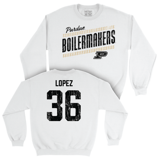 Football White Slant Crew   - RJ Lopez