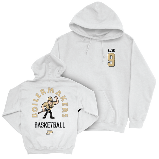 Men's Basketball White Mascot Hoodie  - Jack Lusk