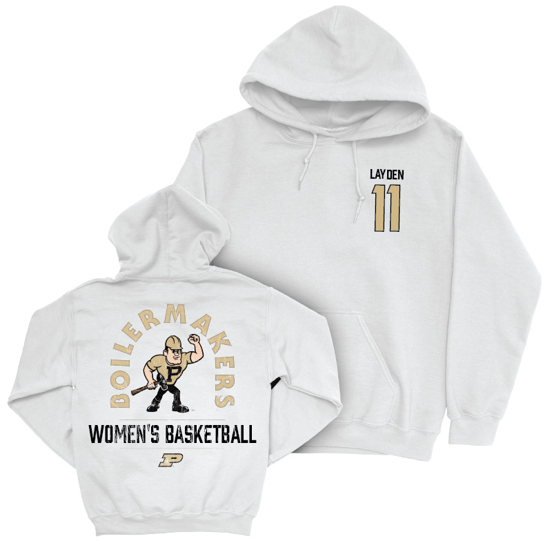 Women's Basketball White Mascot Hoodie - McKenna Layden | #11