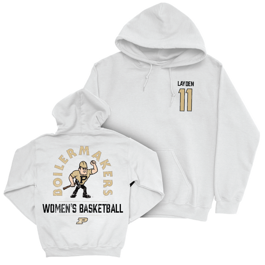 Women's Basketball White Mascot Hoodie - McKenna Layden | #11