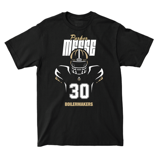 Silhouette Black Football Tee   - Parker Meese