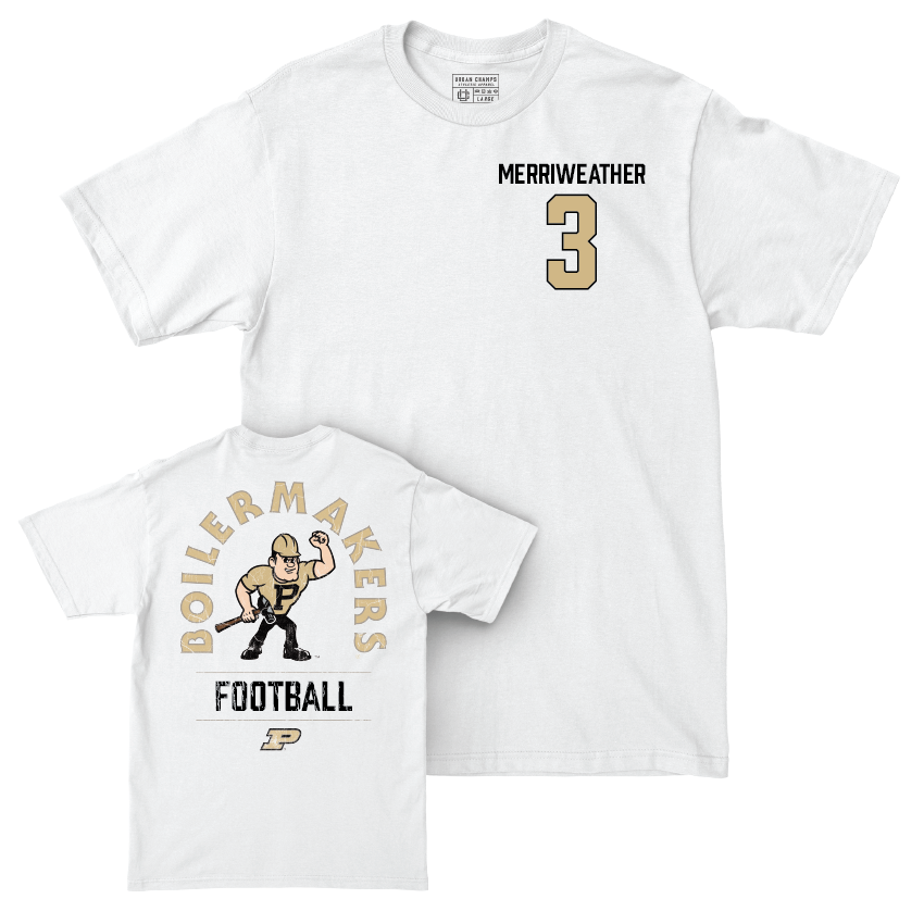 Football White Mascot Comfort Colors Tee  - Jaheim Merriweather