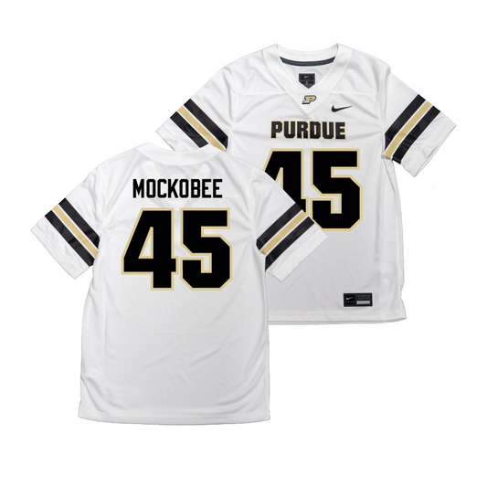 Nike Purdue Boilermakers White NIL Game Replica Football Jersey - Devin Mockobee | #45