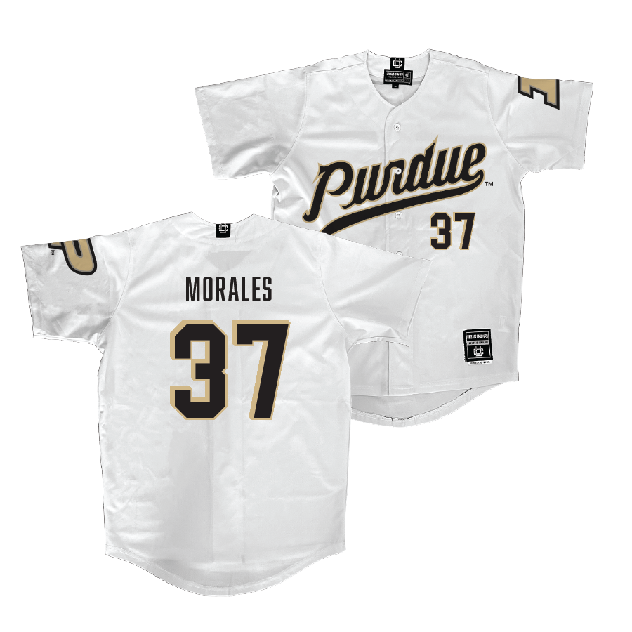 Purdue Baseball White Jersey - Jordan Morales | #37