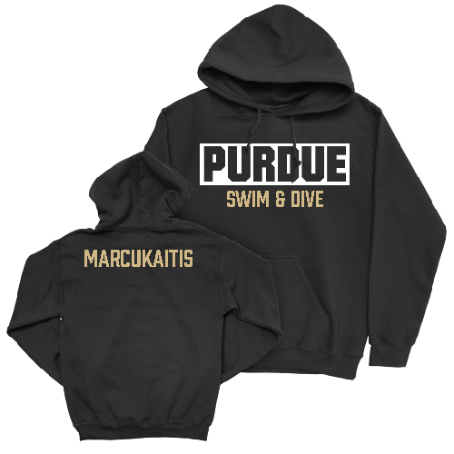 Swim & Dive Black Staple Hoodie   - Abby Marcukaitis