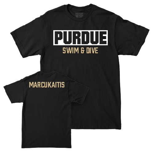 Swim & Dive Black Staple Tee   - Abby Marcukaitis