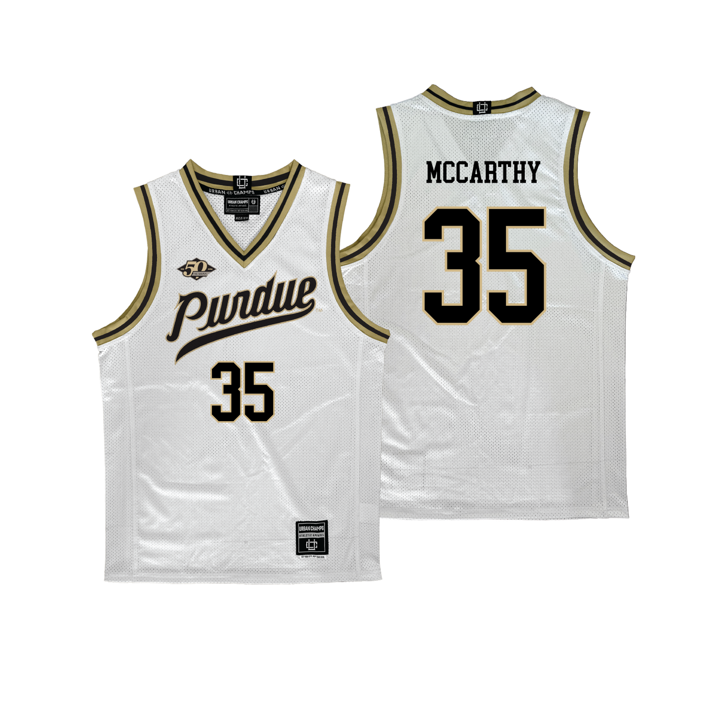 Purdue Women's Basketball 50th Anniversary White Jersey - Lana McCarthy