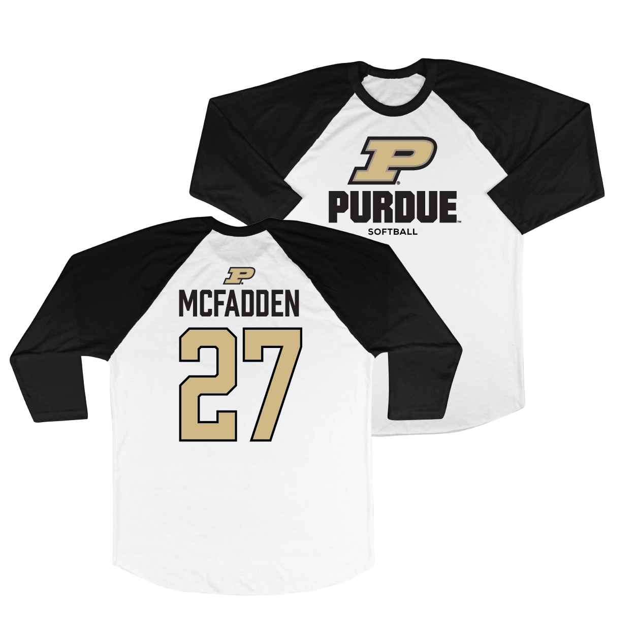 Purdue Softball 3/4 Sleeve Raglan Top - Olivia McFadden | #27