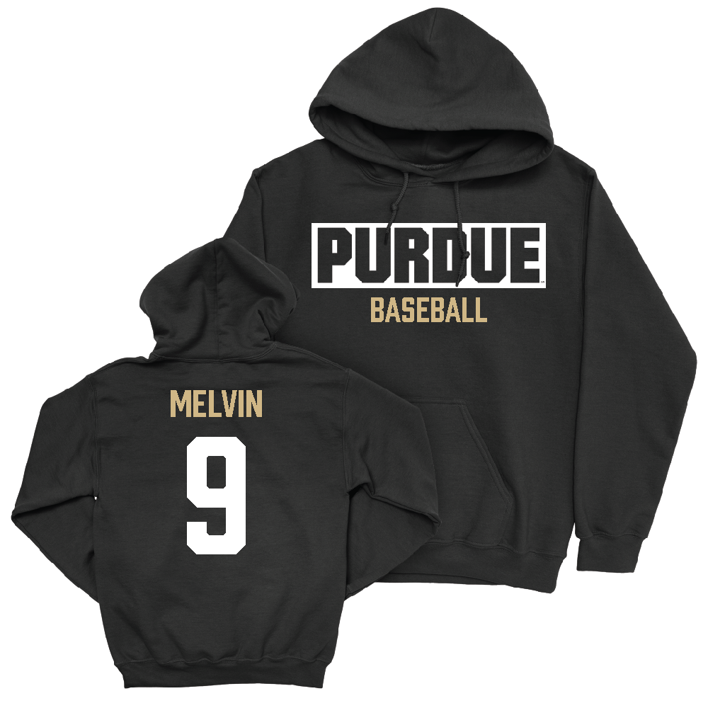 Baseball Black Staple Hoodie     - Camden Melvin