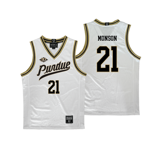 Purdue Women's Basketball 50th Anniversary White Jersey - Emily Monson | #21