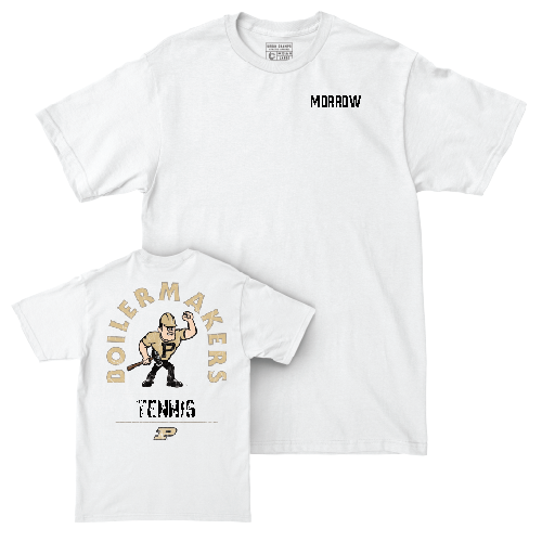 Women's Tennis White Mascot Comfort Colors Tee  - Ellie Morrow