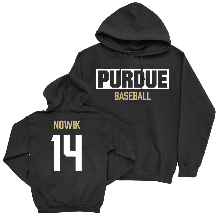 Baseball Black Staple Hoodie   - Breck Nowik