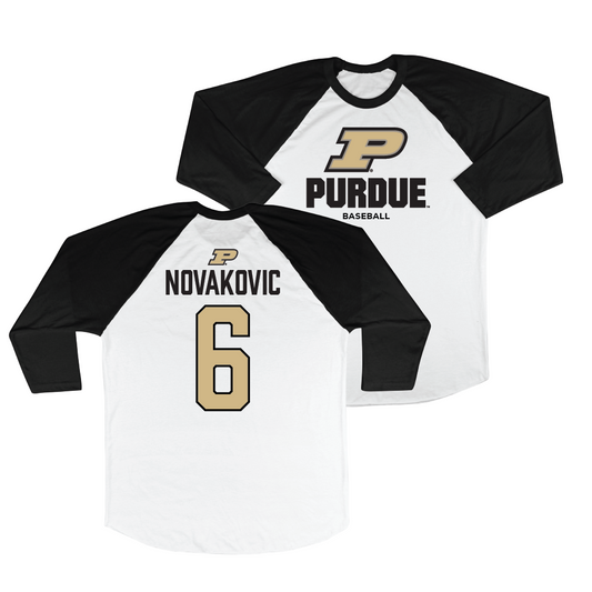 Purdue Baseball 3/4 Sleeve Raglan Top    - James Novakovic