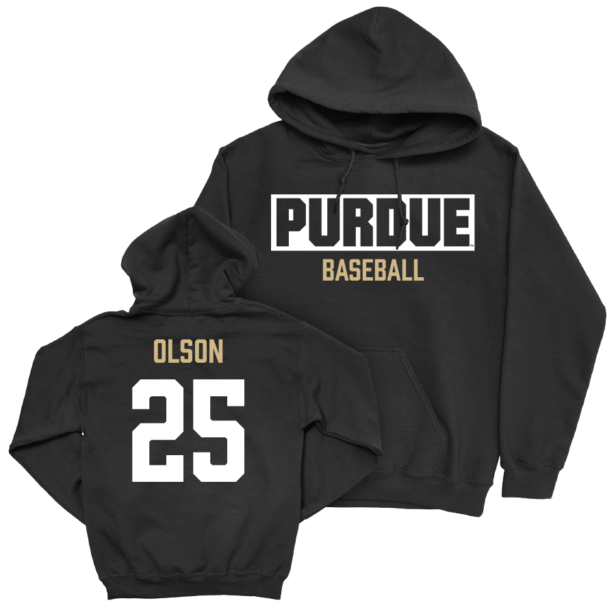 Baseball Black Staple Hoodie   - Brayden Olson