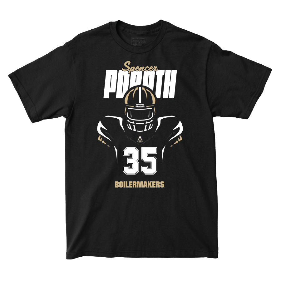 Silhouette Black Football Tee   - Spencer Porath