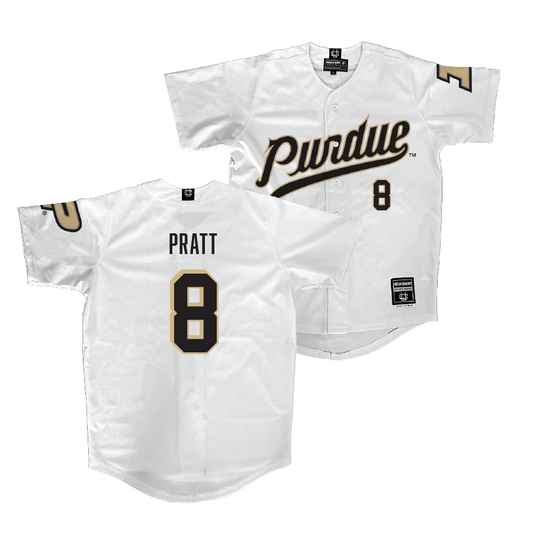Purdue Baseball White Jersey - Davis Pratt | #8
