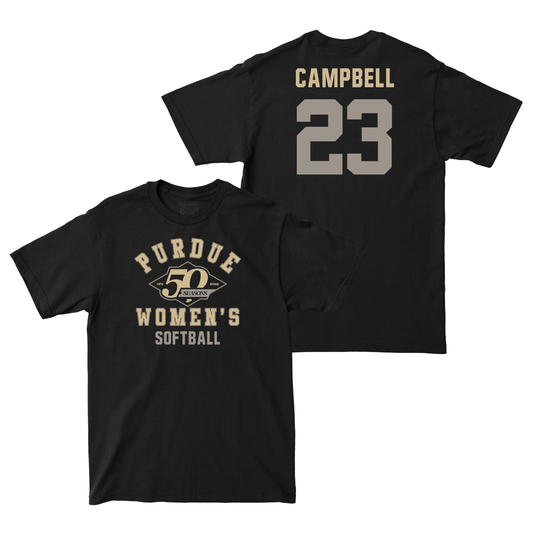 50th Anniversary Softball Diamond Black Tee - Ashlynn Campbell Small