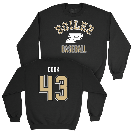 Baseball Black Classic Crew - Avery Cook | #43 Youth Small