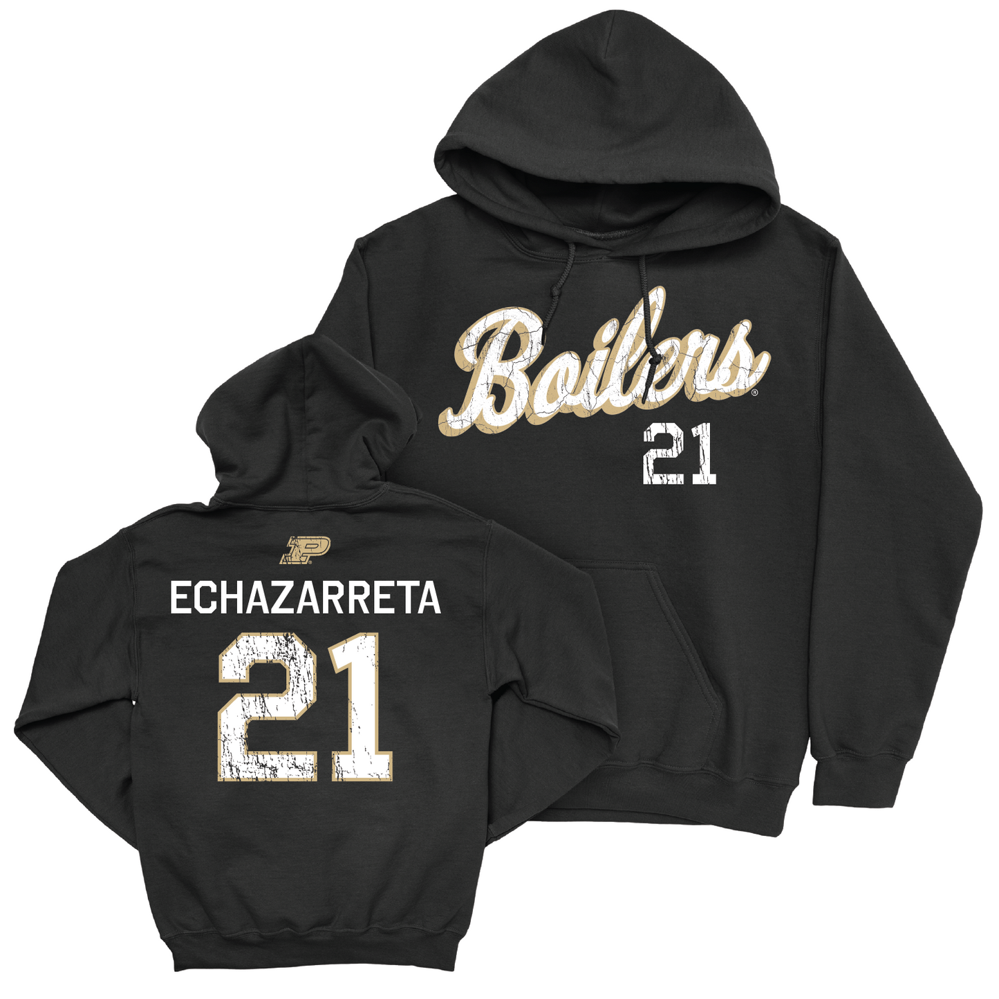 Softball Black Script Hoodie - Alex Echazarreta | #21 Youth Small