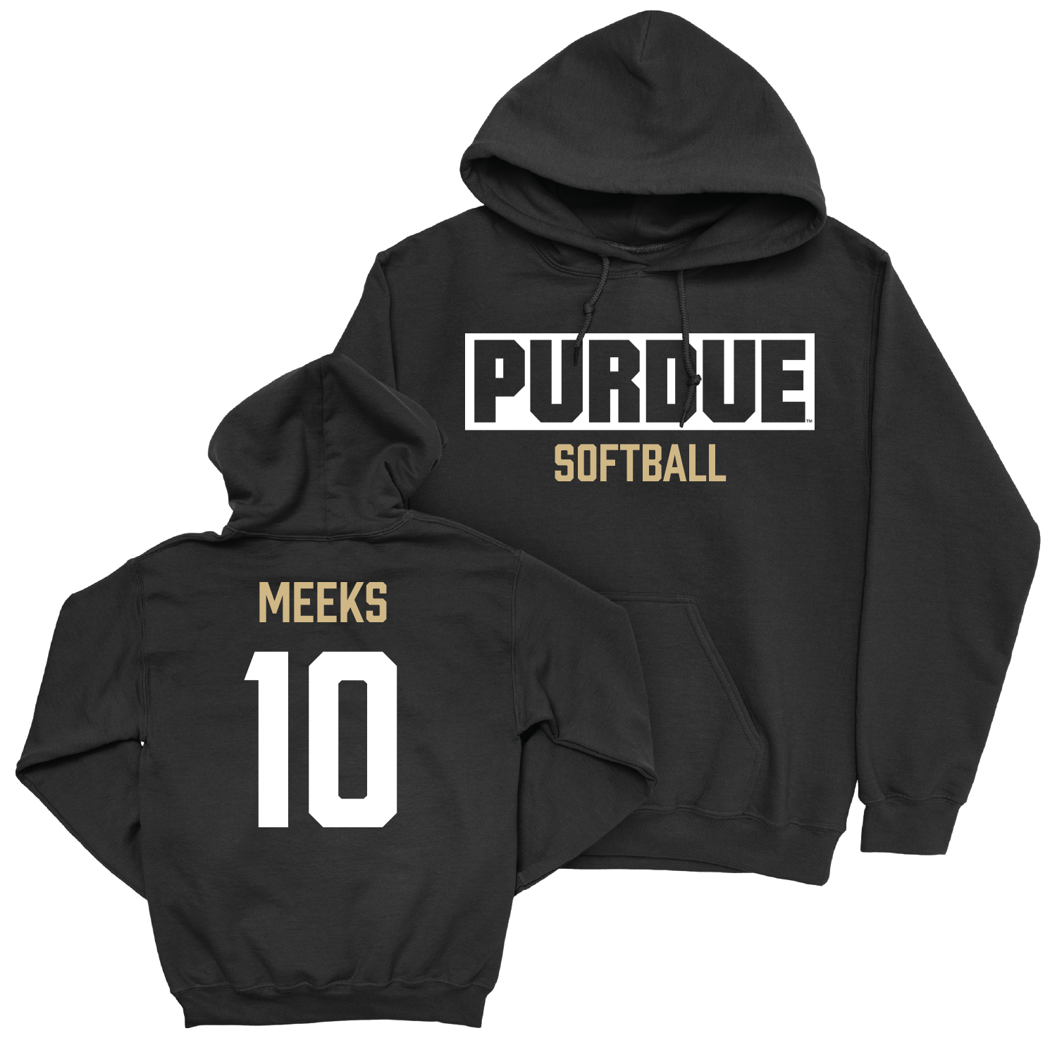 Softball Black Staple Hoodie - Alivia Meeks | #10 Youth Small