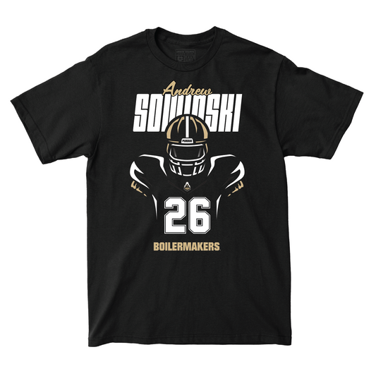 Silhouette Black Football Tee - Andrew Sowinski | #26 Youth Small / Andrew Sowinski | #26