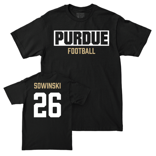 Football Black Staple Tee - Andrew Sowinski | #26 Youth Small