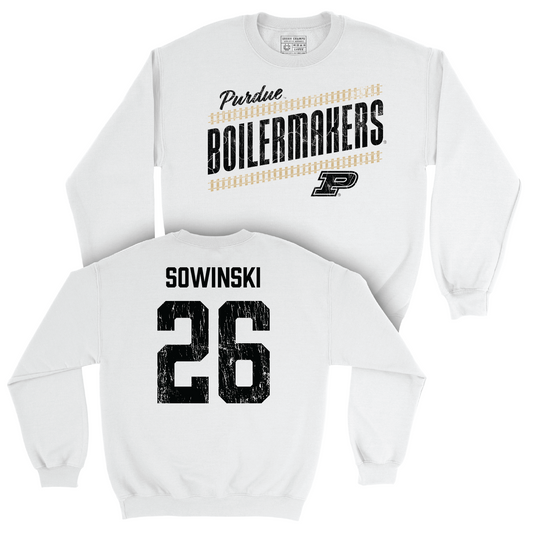 Football White Slant Crew - Andrew Sowinski | #26 Youth Small