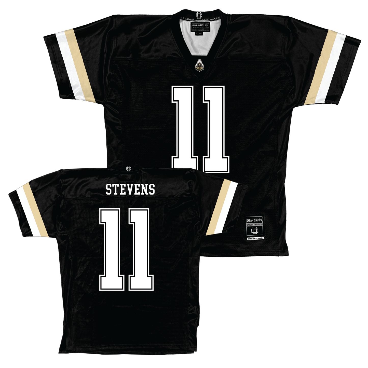 Purdue Black Football Jersey - Antonio Stevens | #11 Youth Small