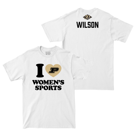 50th Anniversary Women's Tennis Love Sports White Comfort Colors Tee - Ashlie Wilson Small