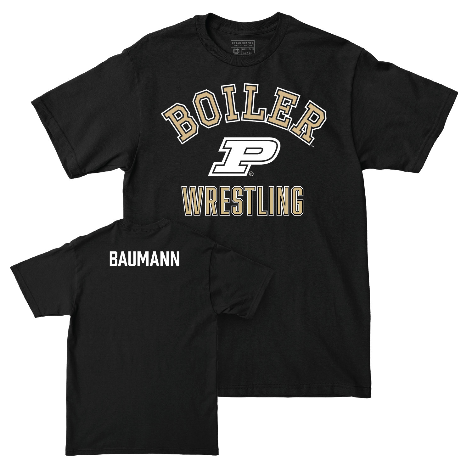 Wrestling Black Classic Tee - Brody Baumann Youth Small