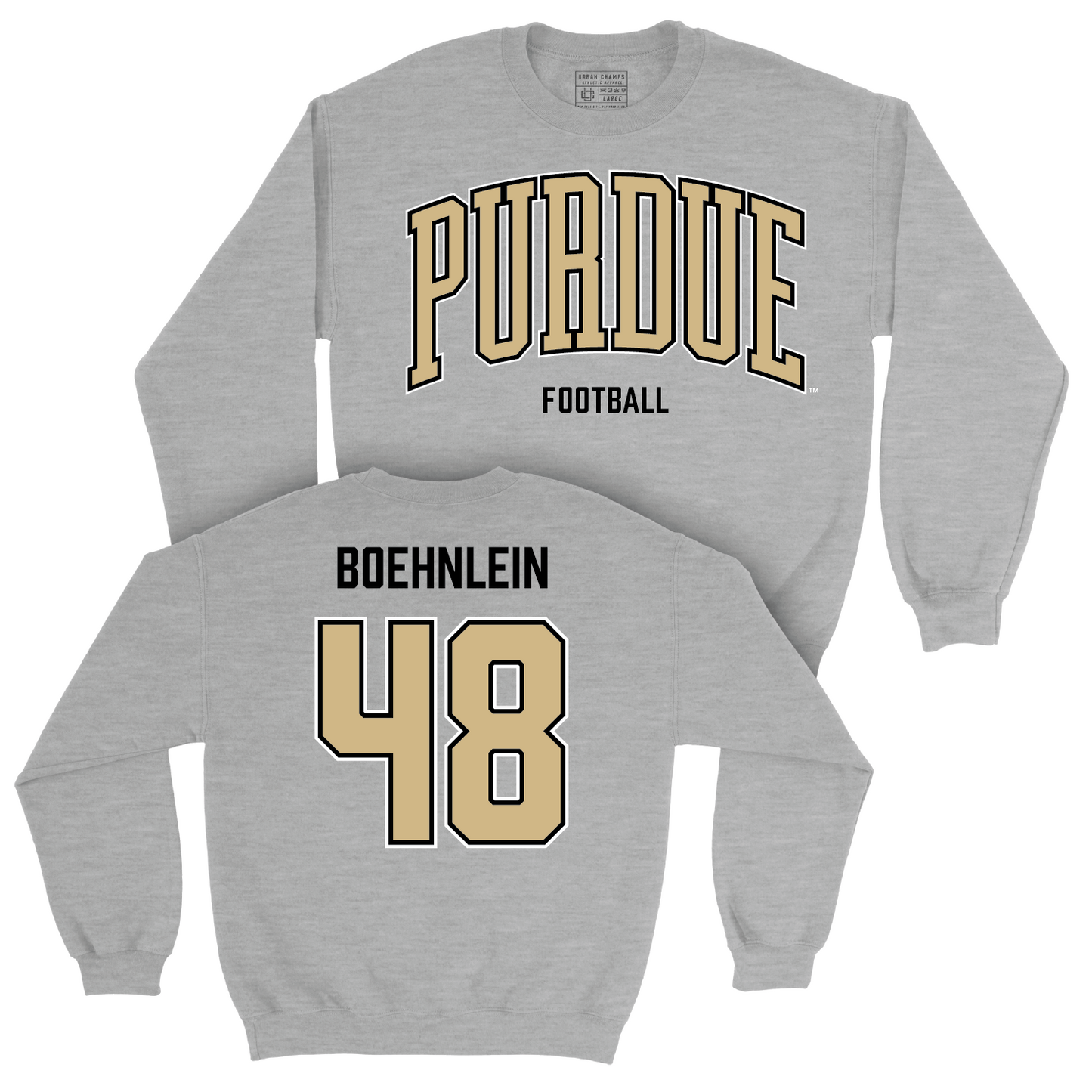 Football Sport Sport Grey Arch Crew - Bennett Boehnlein | #48 Youth Small