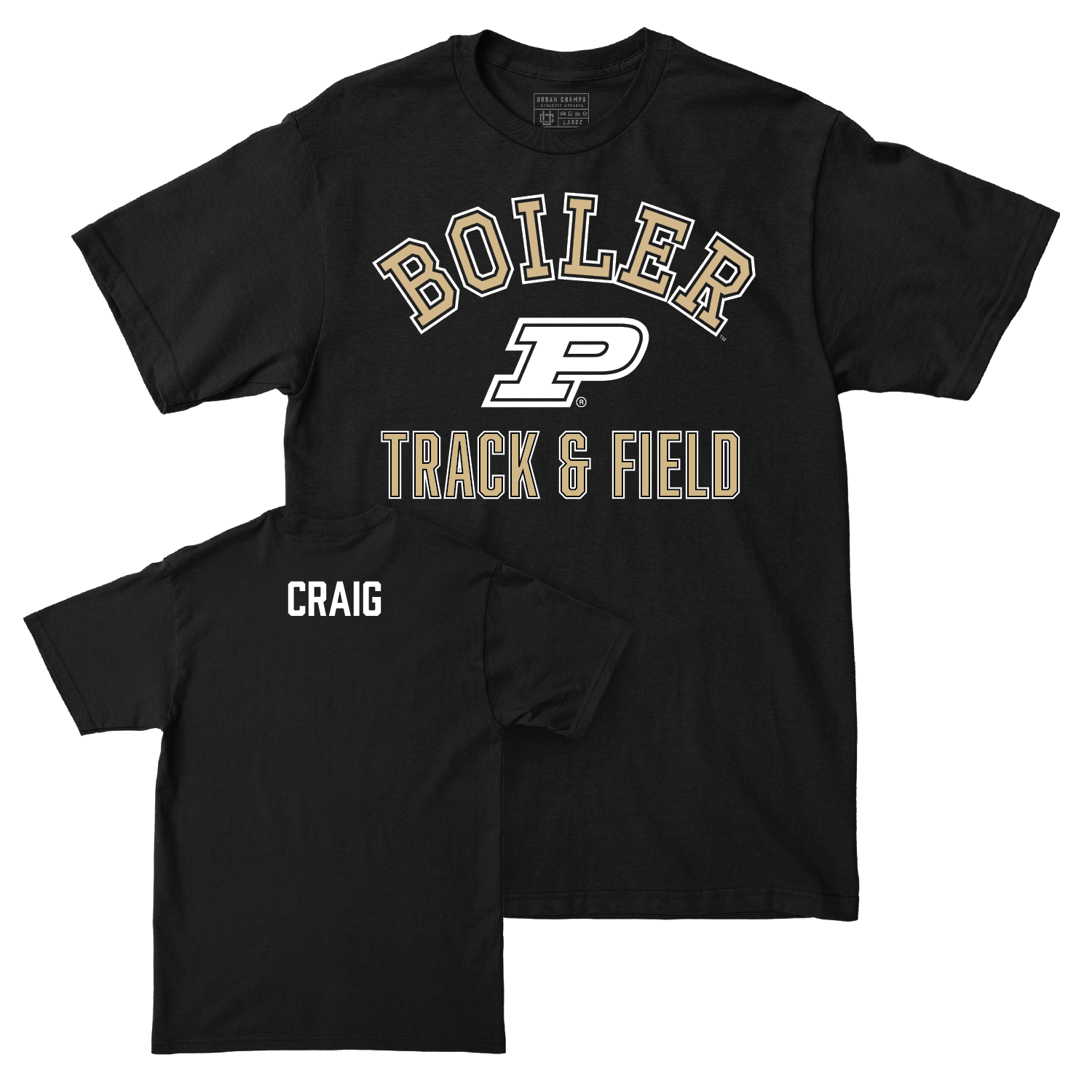 Track & Field Black Classic Tee - Bryanna Craig Youth Small