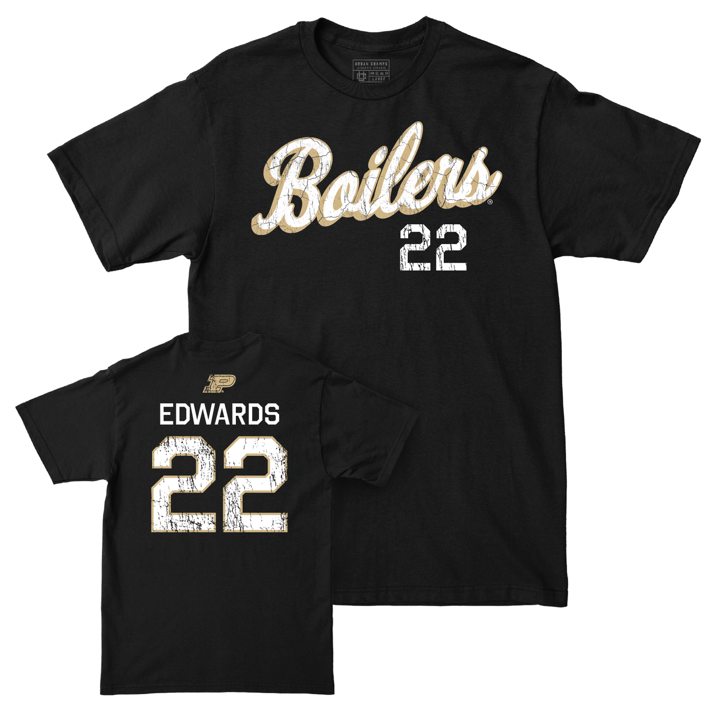 Softball Black Script Tee - Becca Edwards | #22 Youth Small