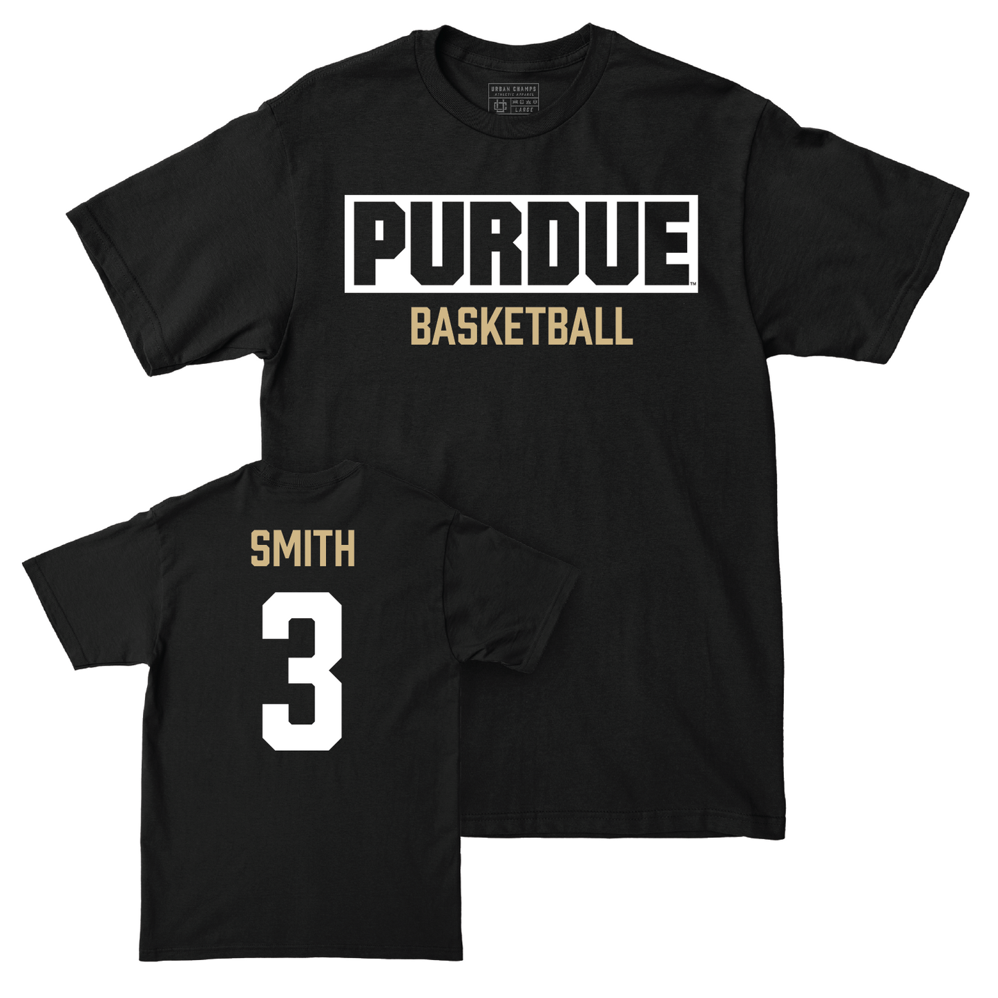 Men's Basketball Black Staple Tee - Braden Smith | #3 Youth Small