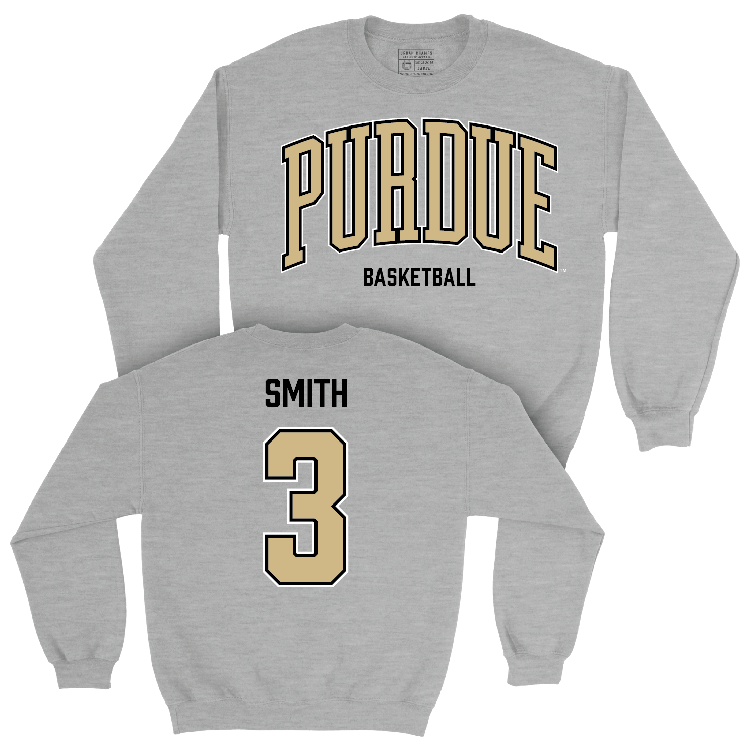 Men's Basketball Sport Grey Arch Crew - Braden Smith | #3 Youth Small