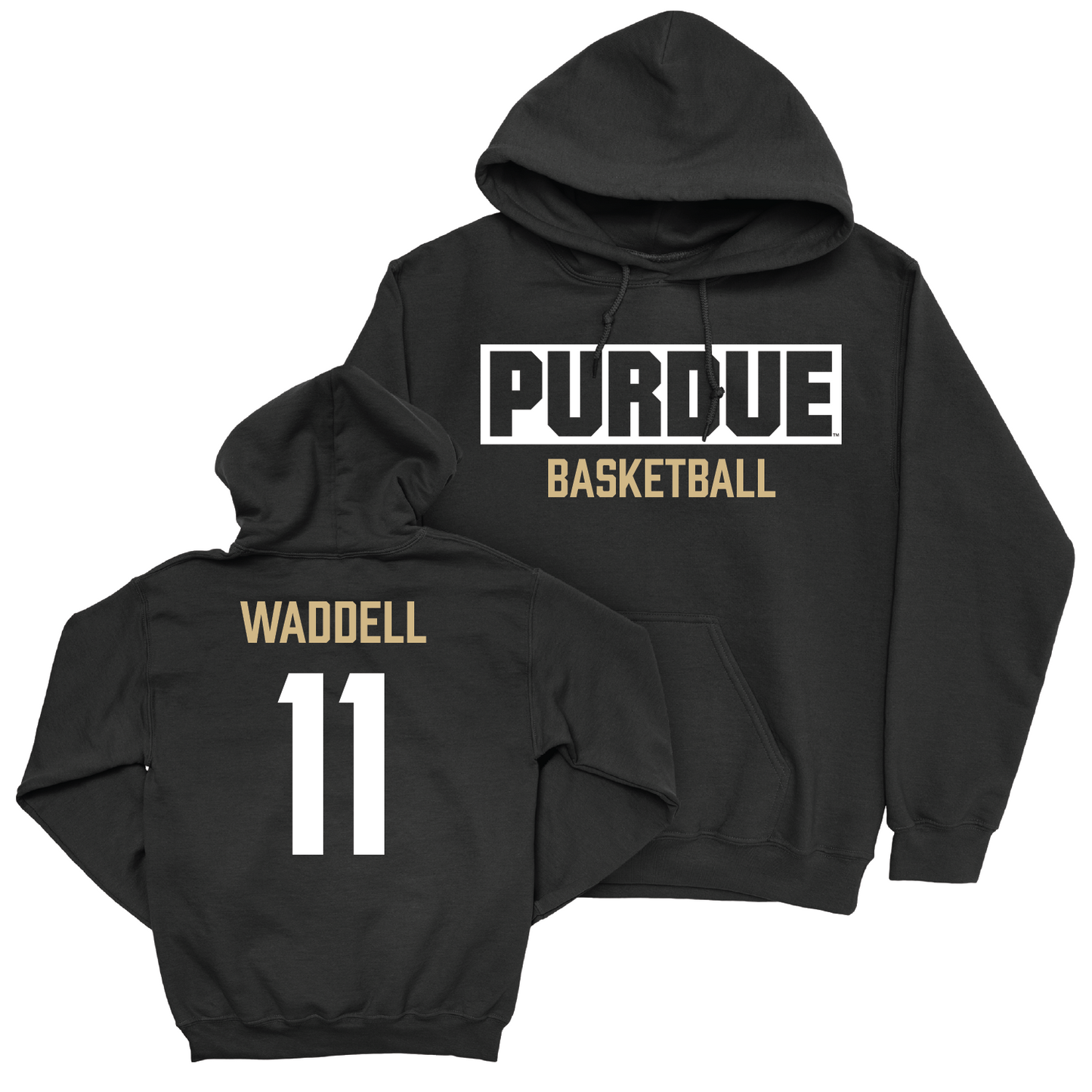 Men's Basketball Black Staple Hoodie - Brian Waddell | #11 Youth Small