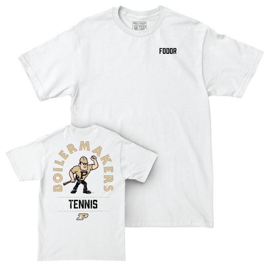 Women's Tennis White Mascot Comfort Colors Tee - Csilla Fodor Youth Small