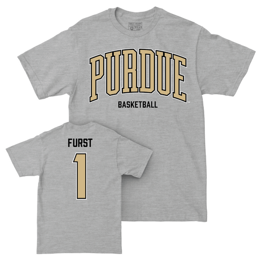 Men's Basketball Sport Grey Arch Tee - Caleb Furst | #1 Youth Small