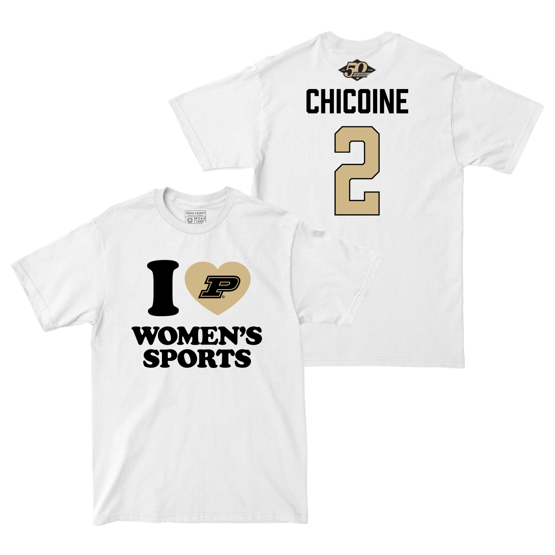 50th Anniversary Women's Volleyball Love Sports White Comfort Colors Tee - Chloe Chicoine | #2 Small