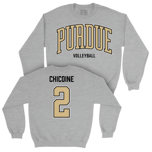 Women's Volleyball Sport Grey Arch Crew - Chloe Chicoine | #2 Youth Small