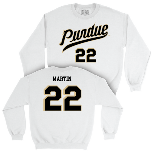 Men's Basketball White Shirsey Crew - Chase Martin | #22 Youth Small