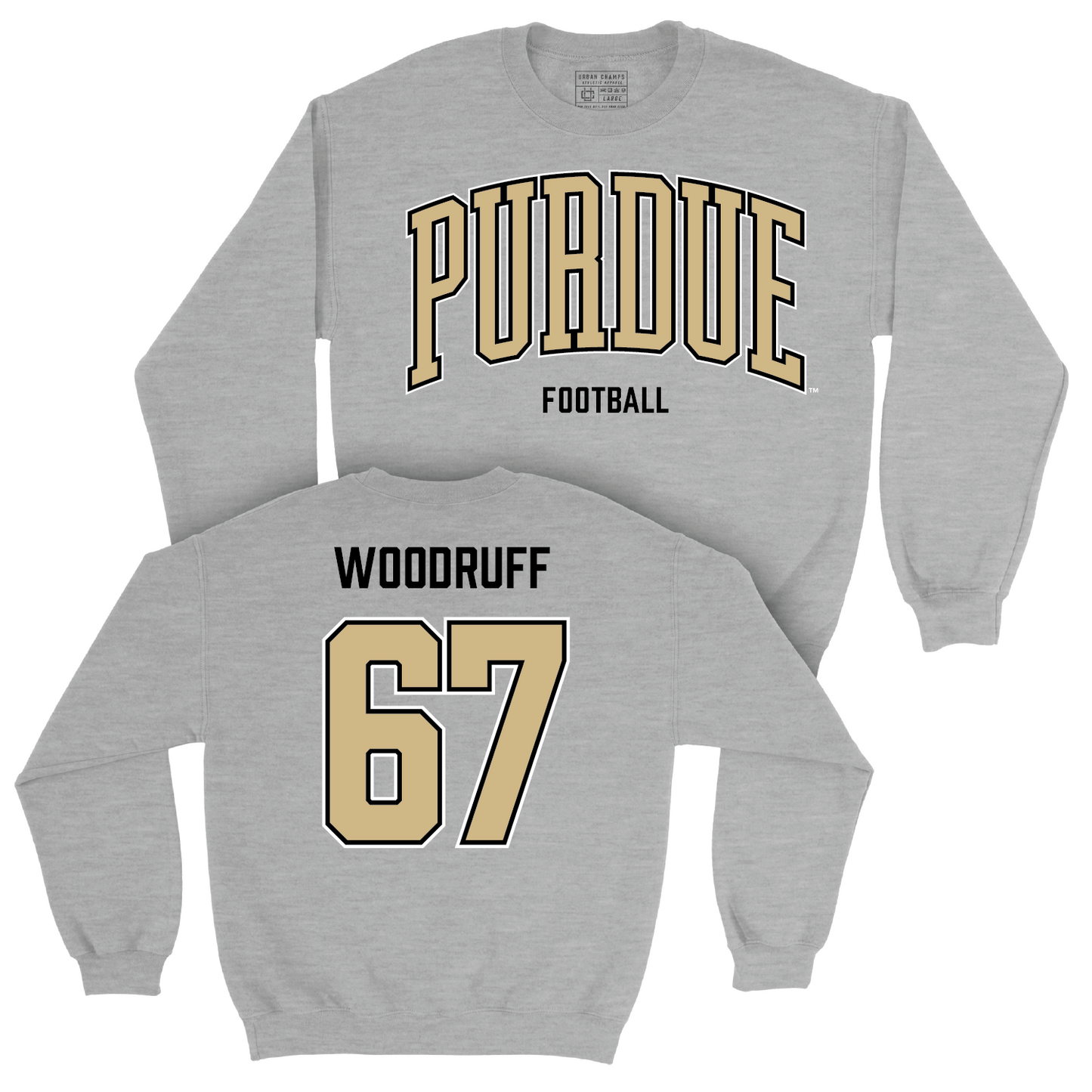 Football Sport Sport Grey Arch Crew - Drew Woodruff | #67 Youth Small