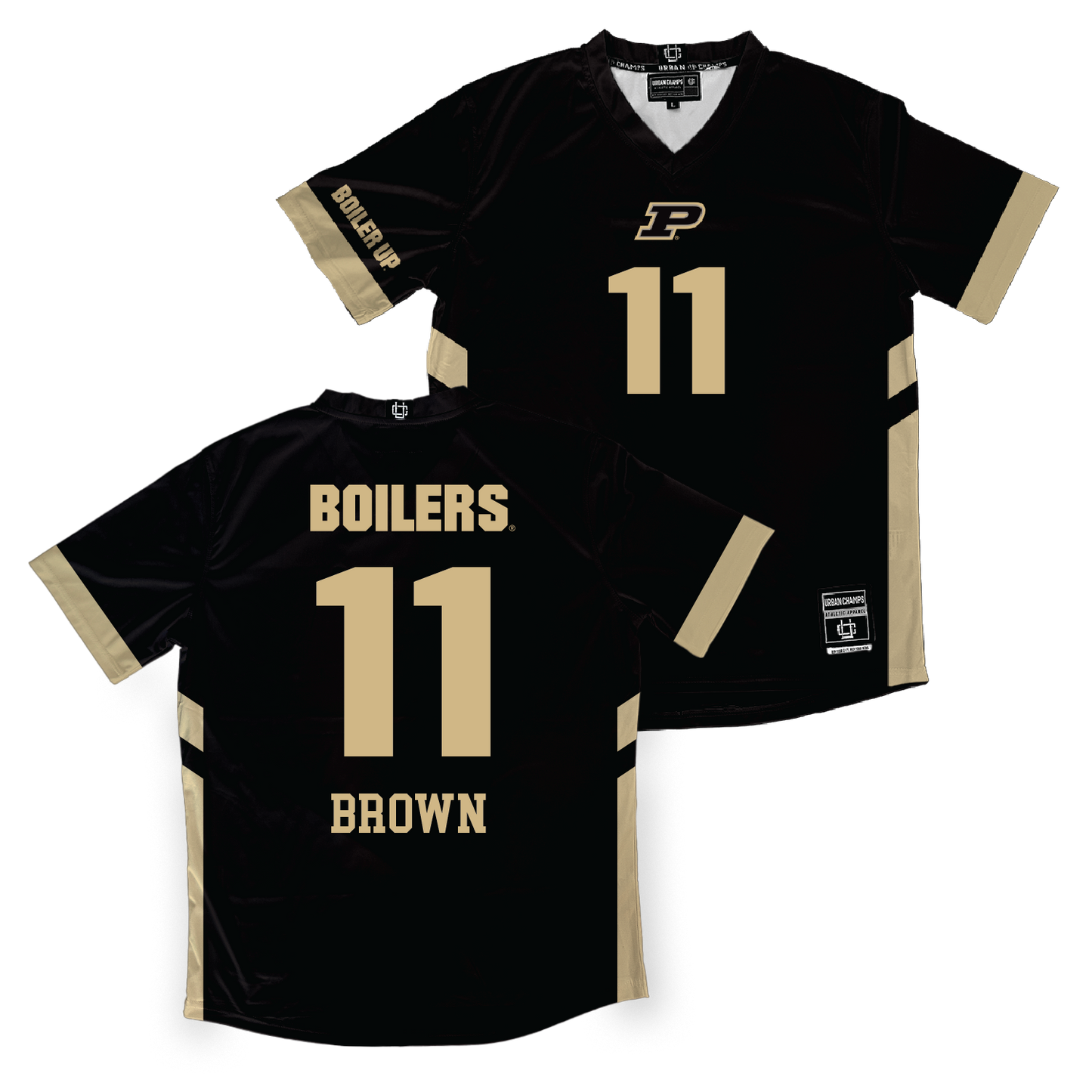 Black Purdue Women's Volleyball Jersey - Emily Brown | #11 Youth Small