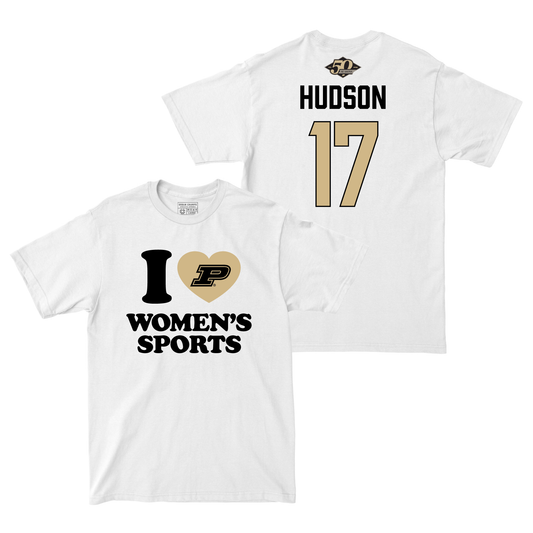 50th Anniversary Women's Volleyball Love Sports White Comfort Colors Tee - Eva Hudson | #17 Small