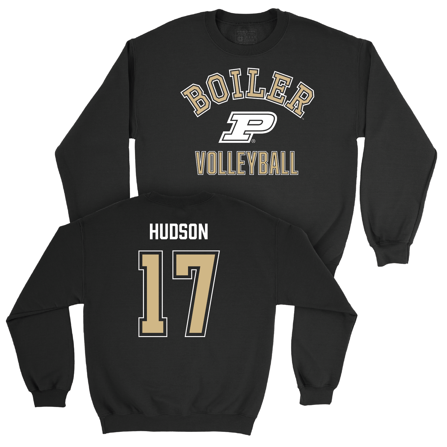 Women's Volleyball Black Classic Crew - Eva Hudson | #17 Youth Small