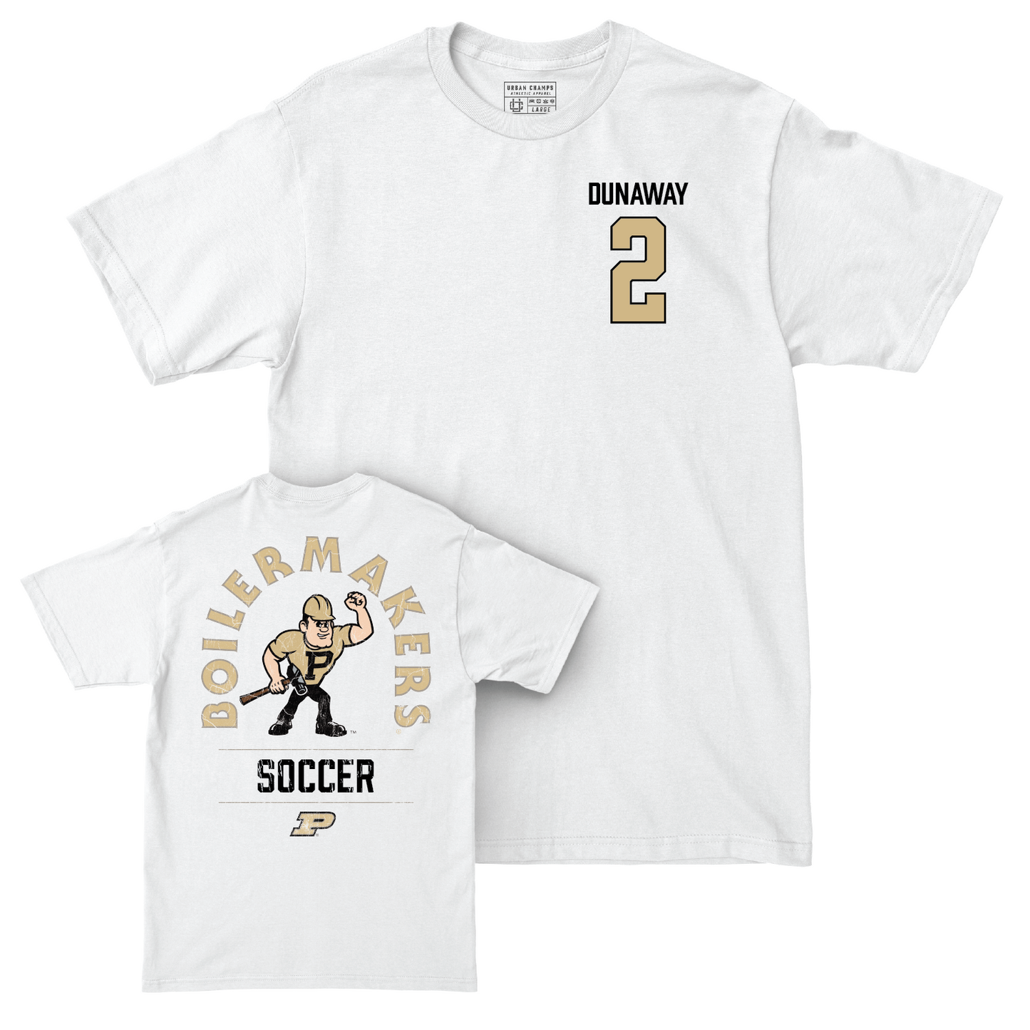 Women's Soccer White Mascot Comfort Colors Tee - Gracie Dunaway | #2 Youth Small